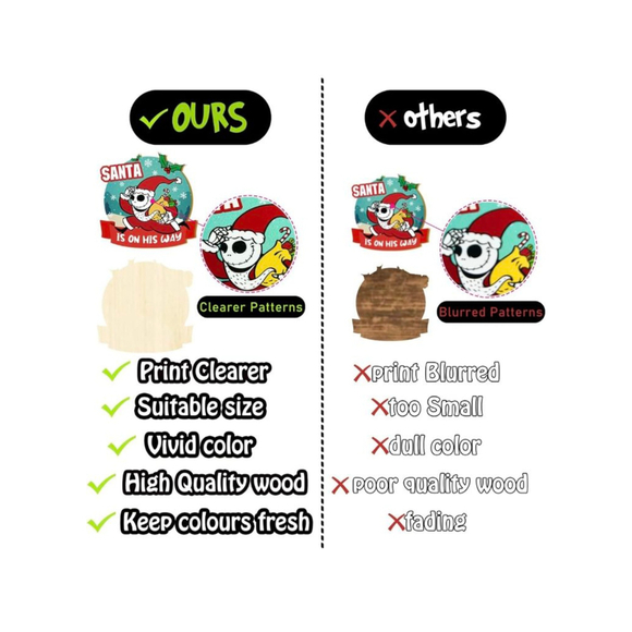 18PCS Christmas Jack Sally Wooden
Hanging‎ Ornaments for Tree Wood Nightmare - Picture 4 of 7